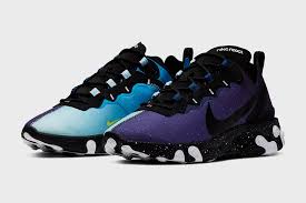 Nike React Element 55 Day And Night Release Date Price Info In 2020 Blue Shoes Nike Sneaker Bar