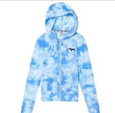 Black And Blue Tie Dye Hoodie Vs Pink Tie Dye Full Zip Hoodie Jacket L Victoria S Secret Pink New With Tags Hoodie Victoria Secret Pink Sweatshirts Hoodies Pink Outfits Victoria Secret
