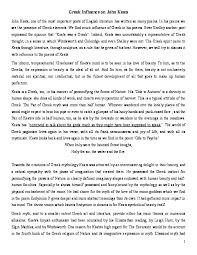 Doc Greek Influence On John Keats Jane Alam Academia Edu