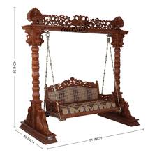 Carved Wooden Swings Best Quality Jhoola Swg 0010 In 2020 Wooden Swings Carved Furniture Indian Swing