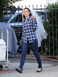 Emmy Rossum Seen In Veil And Shirt As She Films Wedding Scenes For Shameless Daily Mail Online Denim wedding t shirt shirt dress retail therapy levis jeans men and women chambray sporty the originals. daily mail