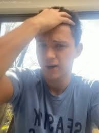 Swear words, a gun, and a bullet hitting a perfectly good wall. Tom Holland Cute Gif Tomholland Cute Spiderman Discover Share Gifs