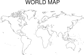 Printable Blackline World Map 583171 Png 600 394 Pixels World Map Outline World Map Printable World Map Stencil