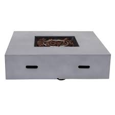 Buy from bbqdirect.com & get free shipping on gas fire pits & fire tables Sunjoy 42 13 In W 40000 Btu Gray Portable Concrete Propane Gas Fire Pit In The Gas Fire Pits Department At Lowes Com