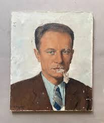 CUADRO ANTIGUO RETRATO El Lobo Redil de las Ovejas Collar 19e Romantismo.  Oudry EUR 423,50