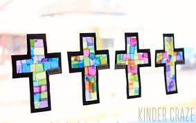 This simple stained glass cross window decoration is my favorite lenten craft to create in the classroom. Stained Glass Cross Lenten Craft