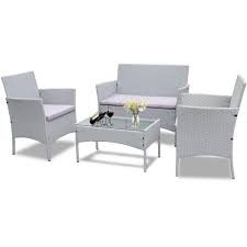 (25) total ratings 25, £24.99 new. 4 Piece Rattan Garden Furniture Set With Table