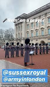 Bon Jovi S Livin On A Prayer Played At Changing Of The Guard Daily Mail Online