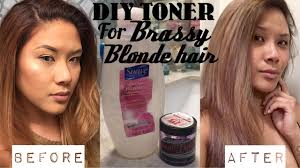 • for highlighted hair, hair toners can help blend together the different highlights and create a more seamless finish. Diy Hair Toner For Brassy Blonde Hair Demo Shereezyxo Youtube