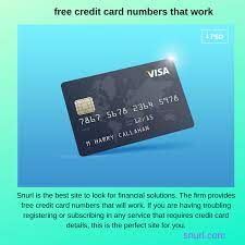 Even if you enter this information. Free Credit Card Numbers That Work By Jackyeline46 On Deviantart