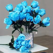 Latest artificial rose flowers bunches (pack of 12 pcs). 12 Bush Turquoise 84 Rose Buds Real Touch Artificial Silk Flowers Walmart Com Walmart Com