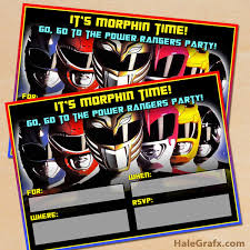 Add a personal touch with a name/photo to make it extra special. Free Printable Power Rangers Party Invitation