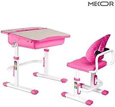 Mecor Child Desk And Chair Set Kids Study Table Wood Grain Inclined Tabletop Large Drawer Storage Student School D Desk And Chair Set Kids Study Table Kid Desk