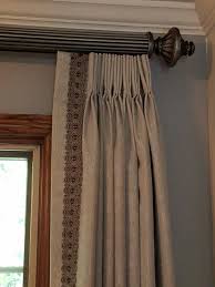 Drapery Panels With Decorative Tape And Custom Traverse Rod By Windowsetcdrapery Com Custom Drapes Curtains Traditional Curtains