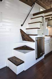 Tiny House Storage Staircase Bottom Three Steps Are Storage Tiny House Stairs Tiny House Kitchen Diy Tiny House