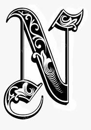 N logo n logo design lettering logo . Tattoo Alphabet N Blackandwhite Gothic Letter N Png Transparent Png Kindpng