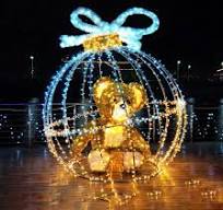 3D Motif Light Large Christmas Lighted Bea for Christmas ...