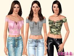 Sims2fanbg S 460 Summer Top Sims 3 Cc Clothes Sims 3 Sims 4 Clothing