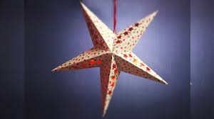 Christmas Star Making Step By Step Paper Star Template Christmas Decorations