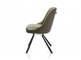 Aluminium group ea 108 leder stuhl mit kunststoffgleitern. Habufa Eefje Stuhl Leder Green Indoor Mobel Mesem De