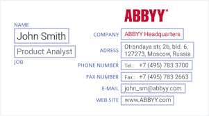 Business card reader captures and stores contact from business cards in 25 languages to your smartphone. Business Card Recognition Api Abbyy Ocr Sdk