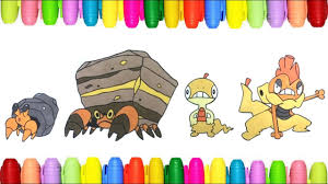 List 02top ten fastest black and white pokemon. Pokemon Coloring Pages For Kids Dwebble Crustle Scraggy And Scrafty Youtube