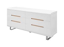 Termatech holzkorb lederimitat | weiß. Kommoden Schranke Hochglanz Kommode 6 Schubladen Wascheschrank Sideboard Anrichte Weiss Hochglanz Mobel Wohnen