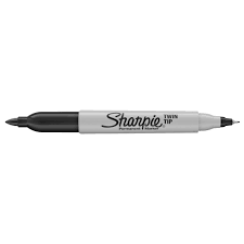 Sharpie chisel tip permanent marker. Sharpie Twin Tip Permanent Marker Black Officeworks