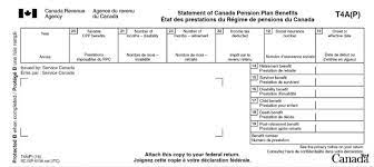 T4a P Statement Of Canada Pension Plan Benefits Canada Ca Canada Pension Plan How To Plan Pension Plan