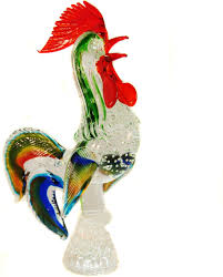 Animal figurines glass tea cups glass candy glass birds chickens and roosters chicken decor rooster collectibles vintage jars hens on nest. Murano Glass Rooster Murano Glass Birds Murano Glass Glass Art
