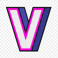 Letter V Png Isometric Halftone Effect Typography Free Image By Rawpixel Com Wan Lettering Halftone Typography