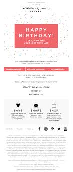 Birthday Email From Monsoon Accessorize With Discount Coupon Emailmarketing Email Marketing Fashion Offer Disc Birthday Email Email Design Email Campaign