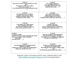 The nice thing is that the child has the answers rather than the adults so kids get to feel clever. Indoor Scavenger Hunt Riddles For Adults