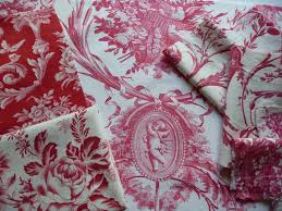 Free shipping over $100 · samples available 10x Antique Red White French Toile Remnants Classics Life