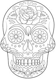Mandala Significato Sugar Skull Ornamenti Con Fiori Pagine Da Colorare Per Adulti Arte Di Halloween Disegno Teschio