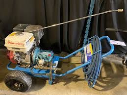 Honda gx390 4,200 psi 4 gpm belt drive gas pressure washer. Powerjet Industrial Gas Pressure Washer With Wand Hose With Honda Gx390 13 0 Hp Engine Able Auctions