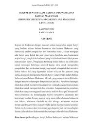 Bahasa daerah dimana bumi dipijak disitu langit dijunjung. Hukum Bunyi Dalam Bahasa Indonesia Dan Bahasa Makassar