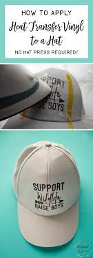 How To Apply Htv To A Hat No Hat Press Required Cricut Vinyl Hat Design Ideas Vinyl Hats