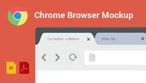 Chrome Browser Mockup Design Template Vector For Free Css Author Website Template Design Mockup Design Web App Design