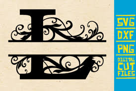 Download Alphabet Floral Split Monogram L Graphic By Svgyeahyouknowme Creative Fabrica