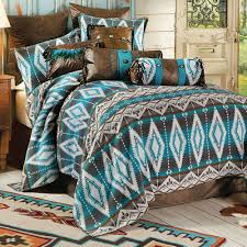 Rustic bedding, luxurious and affordable. Turquoise Earth Bed Set Queen Bed Linens Luxury Bedding Sets Western Bedroom Decor
