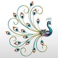 Noble Peacock Indoor Outdoor Metal Wall Art In 2021 Peacock Wall Art Peacock Art Outdoor Metal Wall Art