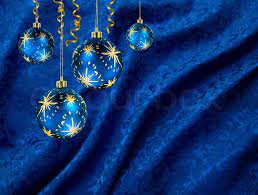 Read reviews for 60ct matte lavish blue shatterproof ball ornaments. Blue Gold Christmas Balls On Blue Stock Image Colourbox