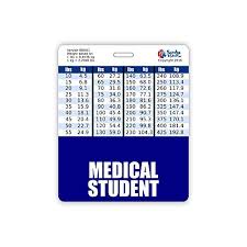 Medical Student Badge Buddy Horizontal W Height Weight