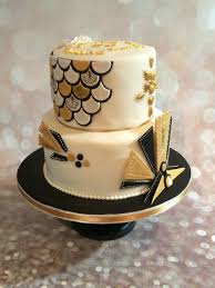 Black And Gold Art Deco Cake Art Deco Gold Black Black And Gold Cake Art Deco Cake Golden Wedding Anniversary Cake