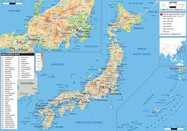Click on above map to view higher resolution image. Physical Map Of Japan Ezilon Maps