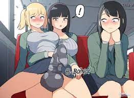 Hentai teens swearing to keep a giant Futanari secret