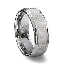 Tungsten Carbide Greek Key Ring Celtic Wedding Rings Rings For Men Vintage Engagement Rings