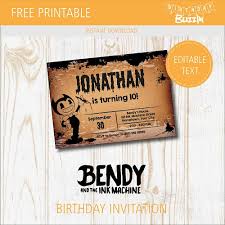 You can do it online. Free Printable Bendy And The Ink Machine Birthday Party Invitations Birthday Buzzin