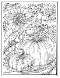 Fall Flowers And Pumpkins Digital Coloring Page Thanksgiving Mums Sunflower Autumn Digi Stamp Fall Coloring Pages Pumpkin Coloring Pages Flower Coloring Pages
